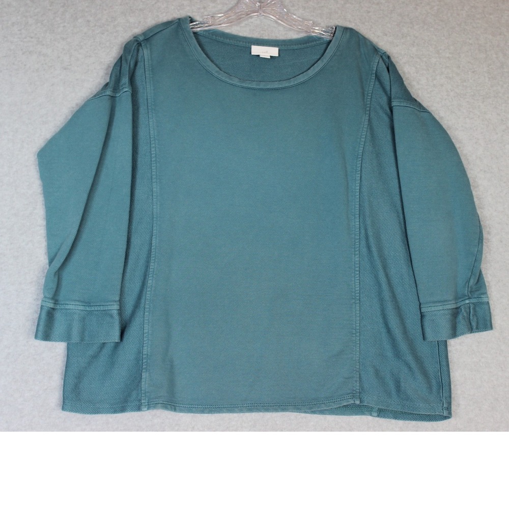 J. Jill Sweatshirt  Top 3/4‎ Sleeve Cotton Blend Comfy Casual